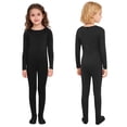 thumbnail image 1 of TiaoBug Ballet Dance Leotard for Kids Gymnastics Training Tumbling Practice Performance Full Body Unitard Black 12, 1 of 6