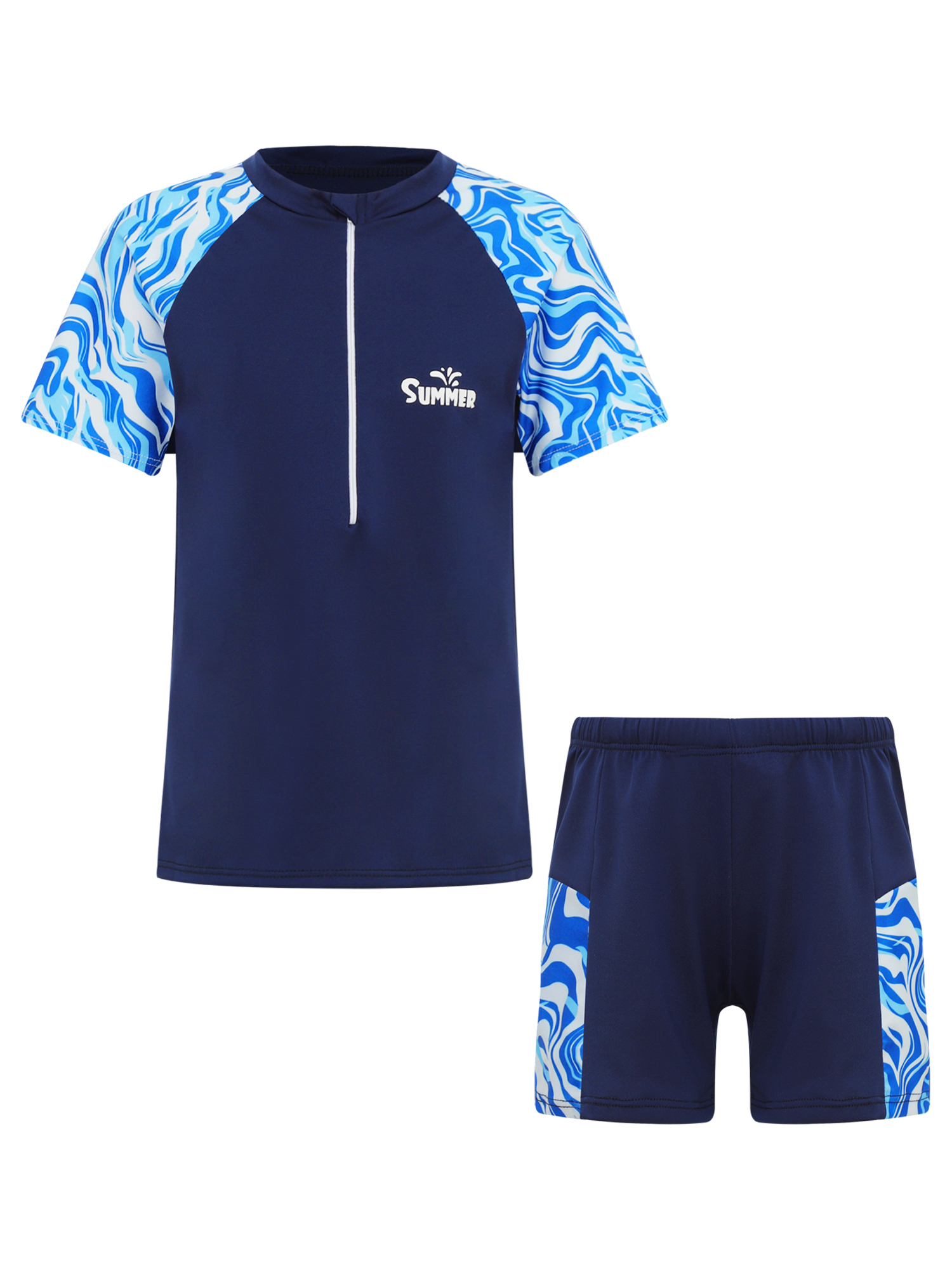 Short De Sport En Coton Pour Garçon - Taille Élastique, Avec Poches - Tailles 4 à 14 Ans (110 à 160)
