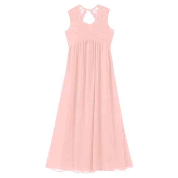 TiaoBug Flower Girls Embroidery Floor Length Dress Wedding Party Pageant Gown Pink 16