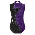 thumbnail image 1 of TiaoBug Girls Ballet Dance Tank Leotard Sleeveless Gymnastics Athletic Bodysuit Dancewear Purple 10, 1 of 5