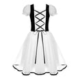 thumbnail image 1 of TiaoBug Girls Bubble Sleeve Ballet Dance Princess Leotard Tulle Dress Gymnastics Ballerina Costume Black 10-12, 1 of 7
