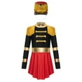 thumbnail image 1 of TiaoBug Girls Drummer Conductor Performance Costume Circus Ringmaster Drum Majorette Jumpsuit with Hat Black B 16, 1 of 6