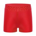 thumbnail image 1 of TiaoBug Girls Kids Gymnastic Shorts Ballet Dance Bottoms Shiny Rhinestones Tumbling Yoga Sports Shorts Red 8, 1 of 5