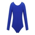 thumbnail image 1 of TiaoBug Girls Long Sleeve Ballet Dance Leotard One Piece Gymnastics Jumpsuit Unitard 3-12 Dark Blue 10, 1 of 4
