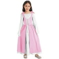 thumbnail image 1 of TiaoBug Girls Medieval Princess Renaissance Dress Lace-up Vintage Maxi Dress Halloween Cosplay Fancy Dress Pink 14, 1 of 7