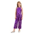 thumbnail image 1 of TiaoBug Girls Sequin One Piece Jumpsuit Halter Princess Pageant Birthday Cocktail Party Sleeveless Romper Purple 14, 1 of 7
