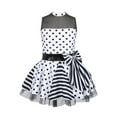 thumbnail image 1 of TiaoBug Girls Sequins Ballet Dance Mesh Tutu Dress Jazz Latin Modern Dance Performance Costume White 14, 1 of 7