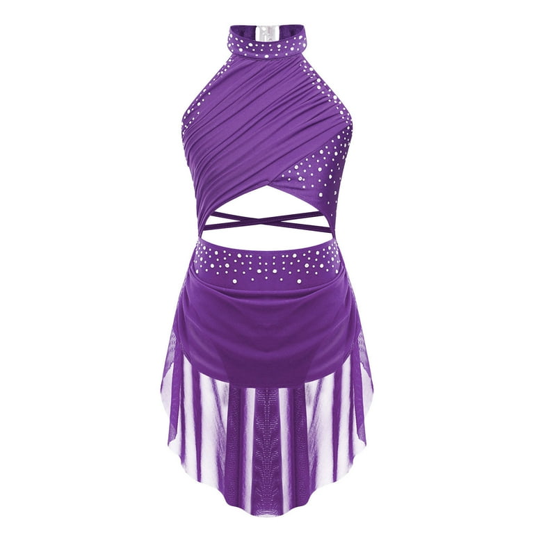 open lace back dress Yellow And Purple Dress Andhra Natyam Dance Dress main image 1