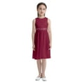 thumbnail image 1 of TiaoBug Girls Sleeveless Lace Sequined Rhinestones Lace A-Line Flower Girl Dress Junior Wedding Bridesmaid Formal Dress, 1 of 7