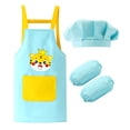 thumbnail image 1 of TiaoBug Kids Artist Costume Art Painter Apron Hat Arm Sleeve Set Halloween Career Day Theme Party Dress-Up Sky Blue 120/L, 1 of 7