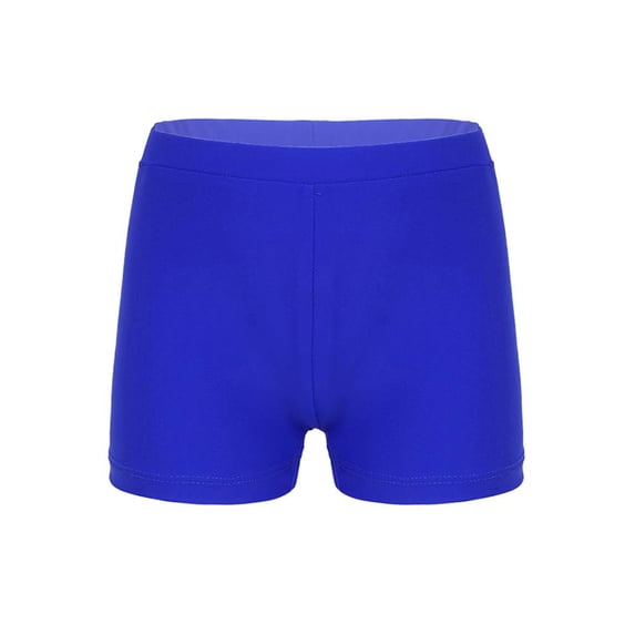 TiaoBug Kids Boy Girl Low Rise Shorts Active Yoga Dance Bottoms Swimming Trunks Royal Blue 4