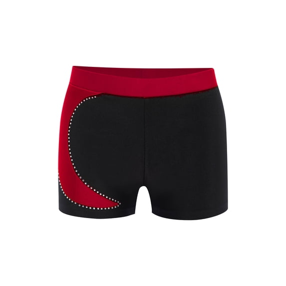 TiaoBug Kids Boys Girls Dance Shorts Athletic Sports Fitness Gymnastics Practice Activewear Biker Shorts Burgundy 14
