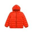 thumbnail image 1 of TiaoBug Kids Boys Girls Lightweight Puffer Jacket Hoodies Coats Winter Hooded Windbreaker Outerwear Orange 3-4, 1 of 6
