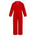 thumbnail image 1 of TiaoBug Kids Boys Long Sleeve Mechanic Coverall Bodysuit Overalls Turndown Collar Zipper Jumpsuit Red 10, 1 of 5