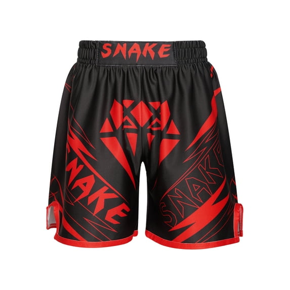 TiaoBug Kids Boys Muay Thai Shorts MMA Boxing Shorts Trunks Martial Arts Training Bottoms Sport Kickboxing Shorts Type K 9-10