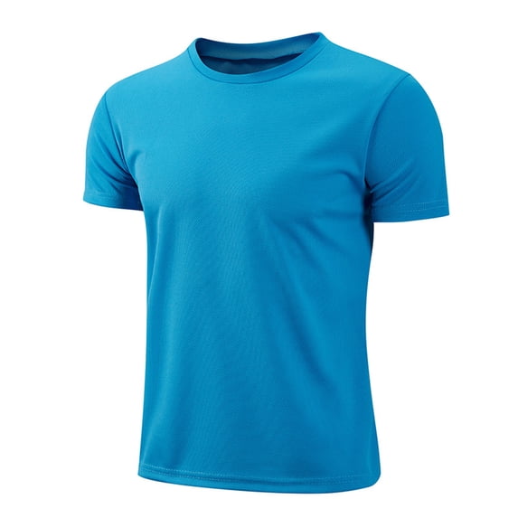 TiaoBug Kids Boys Quick Dry Sports Top Short Sleeve Rash Guard Swim Shirts Blue 3-4