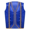 thumbnail image 1 of TiaoBug Kids Boys Victorian Suit Vest Halloween Cosplay Vintage Golden Steampunk Gothic Waistcoat Royal Blue 6, 1 of 5