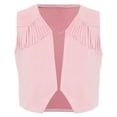 thumbnail image 1 of TiaoBug Kids Cowboy Cowgirl Costume Halloween Dress up Suit Sleeveless Vest Waistcoat Top Pink-B 12, 1 of 7
