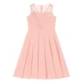thumbnail image 1 of TiaoBug Kids Flower Girls Ruched Chiffon Princess Party Dress Sleeveless Pageant Birthday Formal Gown Pink 10, 1 of 5