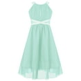 thumbnail image 1 of TiaoBug Kids Girl Crossing Rhinestone Chiffon Dress Pageant Bridesmaid Elegant Dress Sleeveless Birthday Party Formal Gown Mint Green 10, 1 of 5