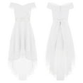 thumbnail image 1 of TiaoBug Kids Girl Off Shoulder Wedding Dress Formal Princess Party Maxi Gown White 6, 1 of 5