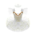 thumbnail image 1 of TiaoBug Kids Girl Ruffle Flying Sleeve Ballet Tutu Dress Ballerina Costume Dancewear, 1 of 7