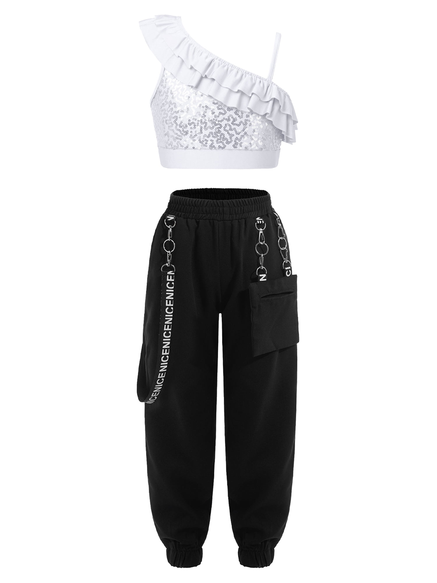 Tenue Hip Hop Fille Costume De Danse Hip-hop Pour Fille Crop Top