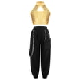 thumbnail image 1 of TiaoBug Kids Girls 2 Piece Hip Hop Street Jazz Dance Outfit Sleeveless Shiny Sequin Crop Top and Jogger Pants Yellow 16, 1 of 7