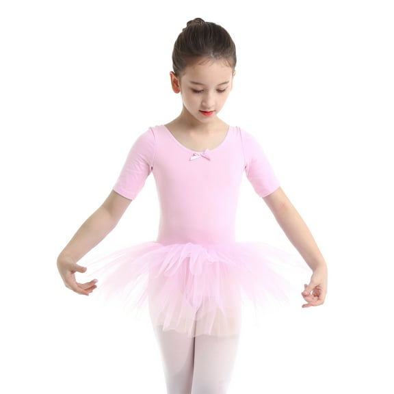 TiaoBug Kids Girls Ballet Dance Tutu Dress Modern Jazz Latin Dance Outfit Skirted Leotard Dancewear