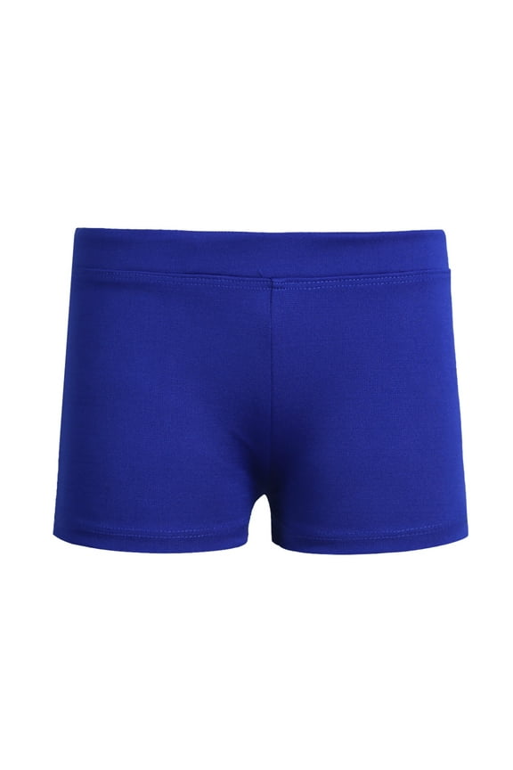 Kids Girls Boys Gym Jazz Dance Booty Shorts Sports Cycling Workout Botttom Hot Pants Blue 12