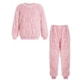 thumbnail image 1 of TiaoBug Kids Girls Boys Winter Thicken Warm Flannel Thermal Underwear Set Pink 9-10, 1 of 7