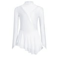 thumbnail image 1 of TiaoBug Kids Girls Figure Ice Skating Dress Long Sleeve Glittery Sheer Mesh Dance Competition Leotard White 16, 1 of 7