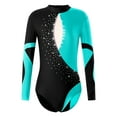 thumbnail image 1 of TiaoBug Kids Girls Gymnastic Leotard Long Sleeve Ice Skating Ballet Athletic Bodysuit, 1 of 5