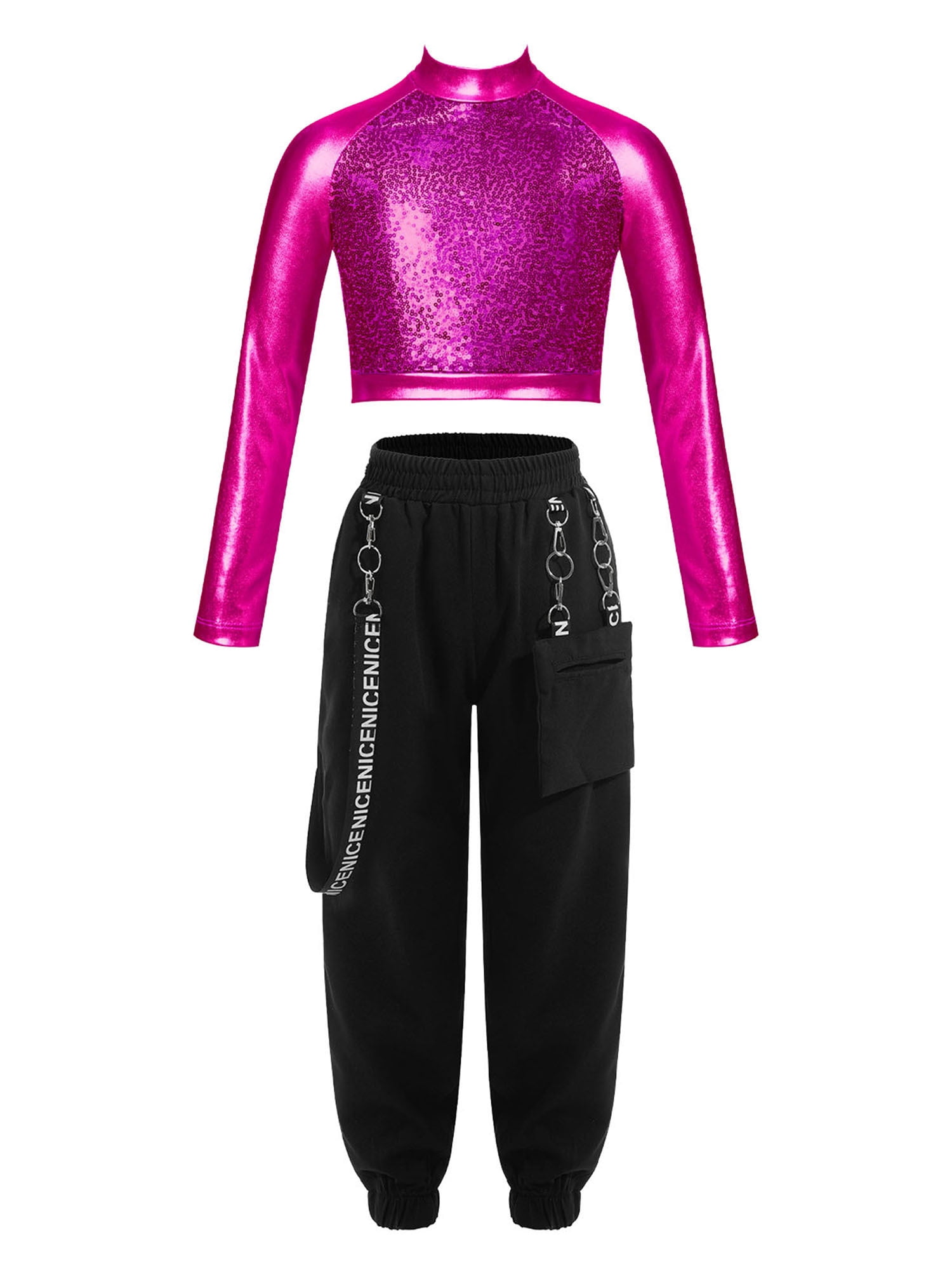 Costume Danse Latine Fille Robe De Danse TiaoBug Fille - Crop Top Métallique Et Jupe Tutu Asymétrique - Danse Latine Et Jazz Robe Danse Fille Costume Danse Latine Fille Robe De Danse TiaoBug Fille - Crop Top Métallique Et Jupe Tutu Asymétrique - Danse Latine Et Jazz Robe Danse Fille