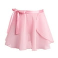 thumbnail image 1 of TiaoBug Kids Girls Lightweight Solid Chiffon Wrap Dance Skirt with Waist Tie Ballet Dance Training Skirts 4-12, 1 of 6