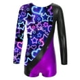 thumbnail image 1 of TiaoBug Kids Girls Long Sleeve Dance Leotard Gymnastics Yoga Romper Sport Jumpsuit Purple 6, 1 of 4
