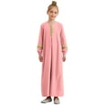 thumbnail image 1 of TiaoBug Kids Girls Long Sleeve Prayer Muslim Islamic Dress Church Abaya Praise Dance Robe Pink 6, 1 of 7