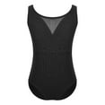thumbnail image 1 of TiaoBug Kids Girls One Piece Gymnastics Leotards Sheer Mesh Ballet Dance Sleeveless Bodysuit Black 11-12, 1 of 5