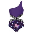 thumbnail image 1 of TiaoBug Kids Girls One Piece Swimsuit One Shoulder Beach Swimwear Bikini Bathing Suit Starry 16, 1 of 2