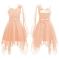 thumbnail image 1 of TiaoBug Kids Girls One Shoulder 3D Applique Chiffon Dress Wedding Party Gown, 1 of 6