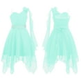 thumbnail image 1 of TiaoBug Kids Girls One Shoulder 3D Applique Chiffon Dress Wedding Party Gown, 1 of 5
