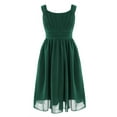 thumbnail image 1 of TiaoBug Kids Girls Pleated Chiffon Flower Dress Junior Bridesmaid Wedding Gown 4-16, 1 of 7