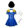 thumbnail image 1 of TiaoBug Kids Girls Sequins Tassel Leotard Dance Dress Circus Ringmaster Fancy Dress Up Costume Royal Blue 14, 1 of 7