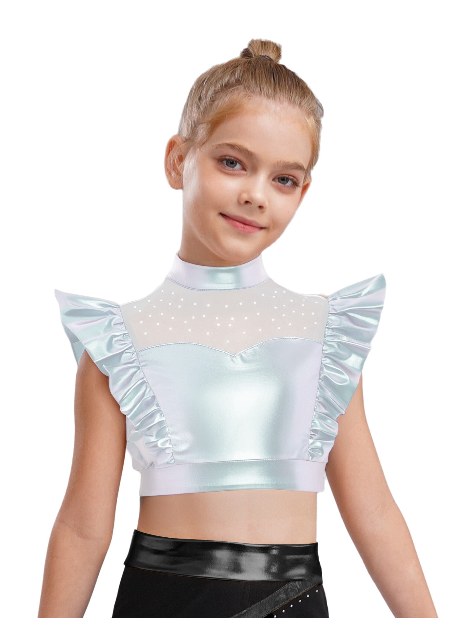 Mädchen Erwachsene ärmellose Ballett Tanz Crop Tank Top für Workout Sport Yoga G