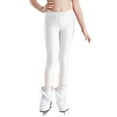 thumbnail image 1 of TiaoBug Kids Girls Shiny Rhinestone Figure Skating Pants Practice Dance Leggings Skinny Tights Trousers White 10, 1 of 7