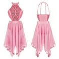 thumbnail image 1 of TiaoBug Kids Girls Shiny Sequined Lyrical Dance Dress Ballerina Dancing Costumes, 1 of 5