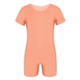 thumbnail image 1 of TiaoBug Kids Girls Short Sleeves Ballet Dance Gymnastics Leotard Solid Color Jumpsuit 4-14, 1 of 6
