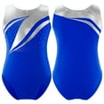 thumbnail image 1 of TiaoBug Kids Girls Sleeveless Dance Leotard Gymnastic Ballet Bodysuit Dancewear A Royal Blue 16, 1 of 6