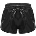 thumbnail image 1 of TiaoBug Kids Girls Sparkle Metallic Dance Shorts Gymnastics Athletic Tumbling Shorts Bottoms Activewear Black 11-12, 1 of 5