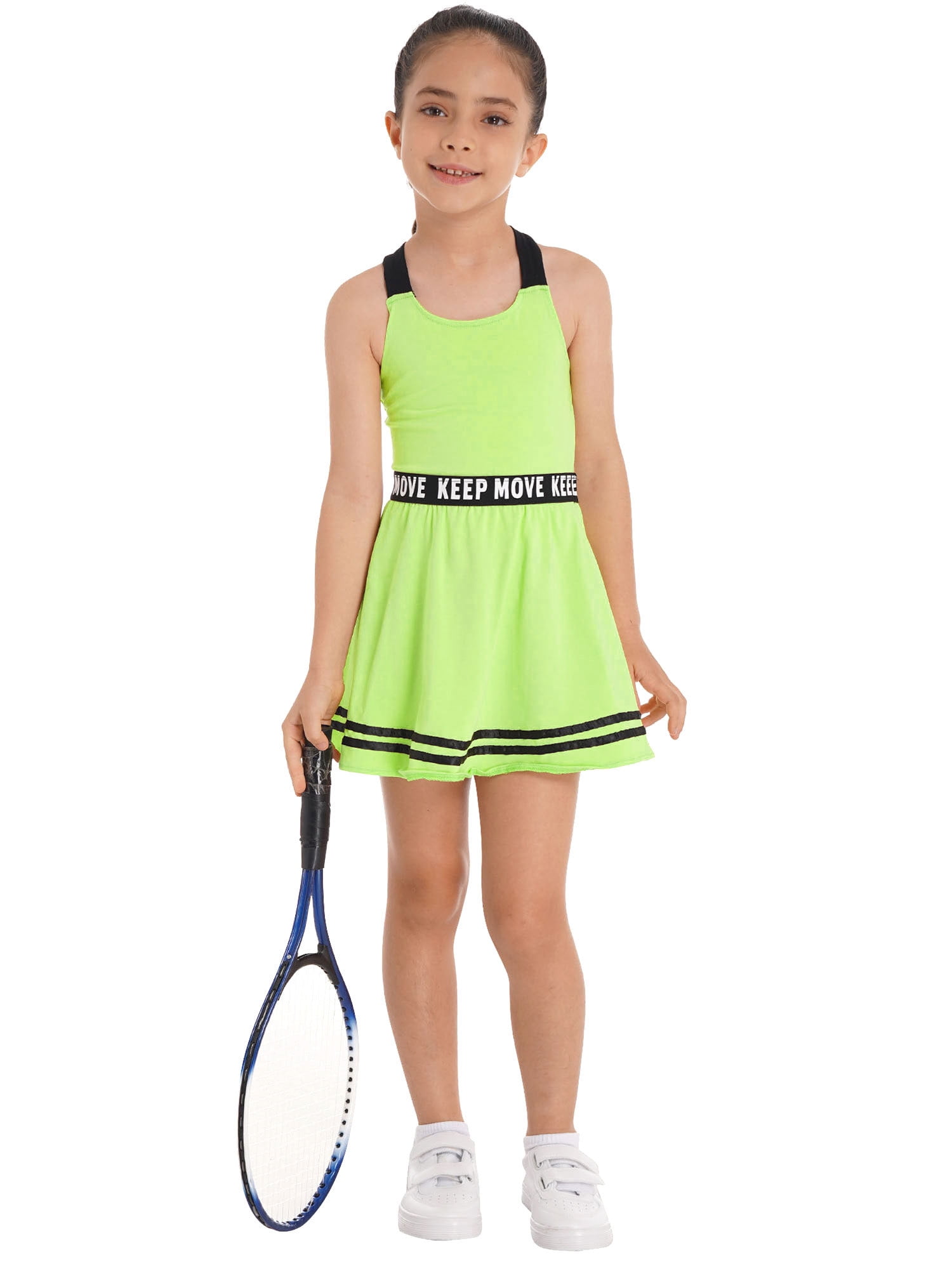 TiaoBug Kids Girls Tennis Golf Sport Suit A Line Dress Shorts Set 6 14 Walmart